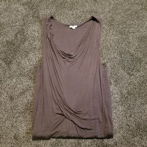 Brown low neck dress
